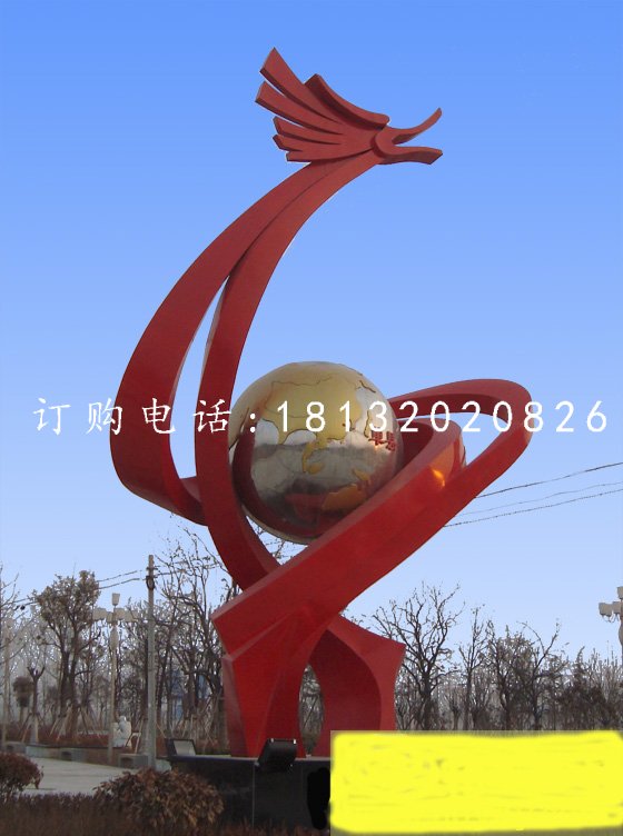 不銹鋼龍騰雕塑，廣場抽象龍雕塑