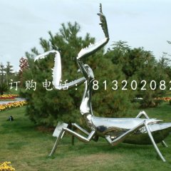 不銹鋼螳螂雕塑，公園昆蟲雕塑