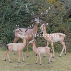 玻璃鋼仿真鹿，公園仿真動(dòng)物雕塑