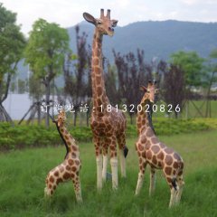 玻璃鋼仿真長頸鹿，動物雕塑
