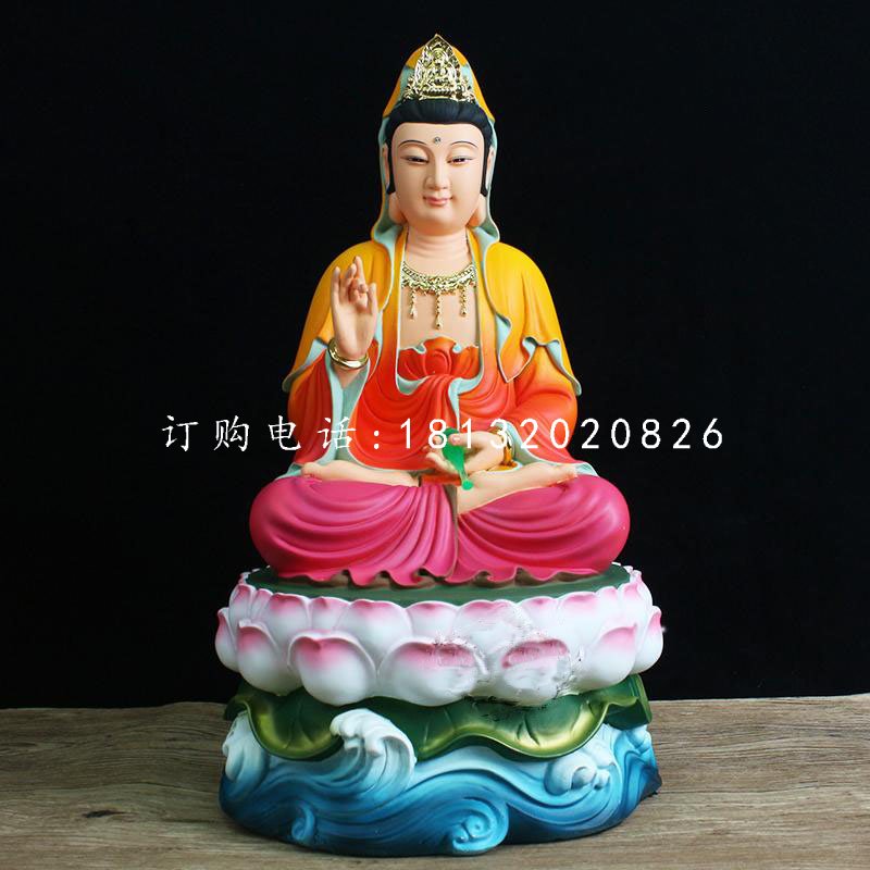 玻璃鋼彩繪觀音菩薩，寺廟佛像雕塑