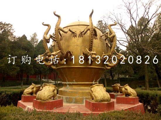 校園景觀銅雕,地動(dòng)儀銅雕