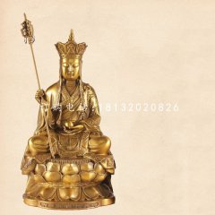 坐式地藏菩薩銅雕，寺廟佛像銅雕