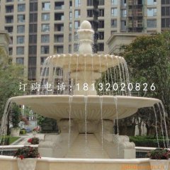 三層歐式噴泉石雕，小區(qū)噴泉雕塑