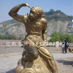 筋斗云和孫悟空銅雕，公園景觀銅雕