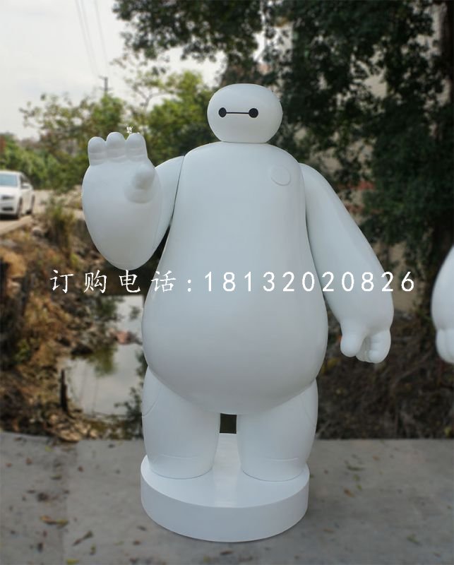 玻璃鋼大白，卡通人物雕塑