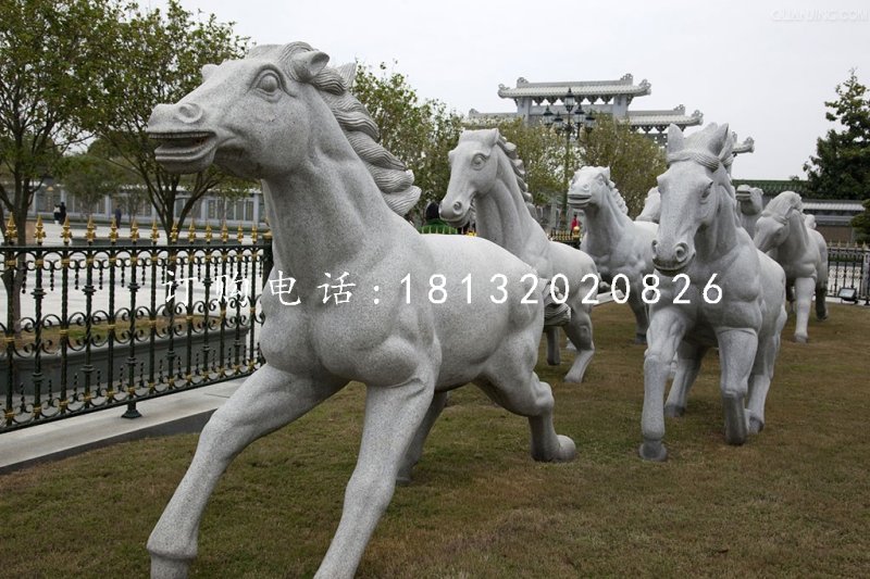 奔騰的馬石雕，群馬石雕.jpg