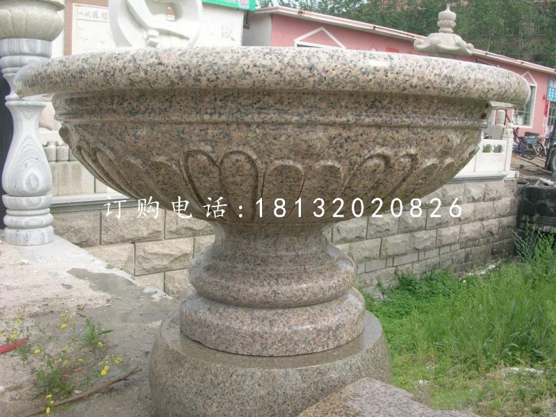 花崗巖花盆雕塑，石雕花缽.jpg
