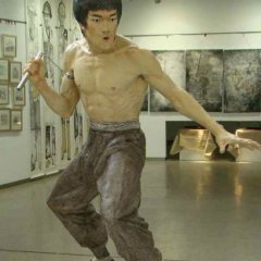 李小龍雕塑，玻璃鋼電影明星雕塑