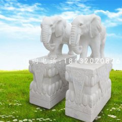 大理石大象，石雕動(dòng)物 