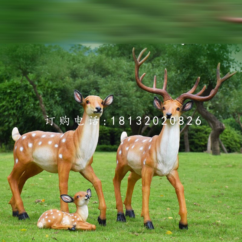 仿真梅花鹿擺件，玻璃鋼景觀動物擺件 (2).jpg