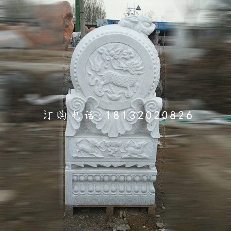 抱鼓石雕塑,漢白玉門(mén)墩