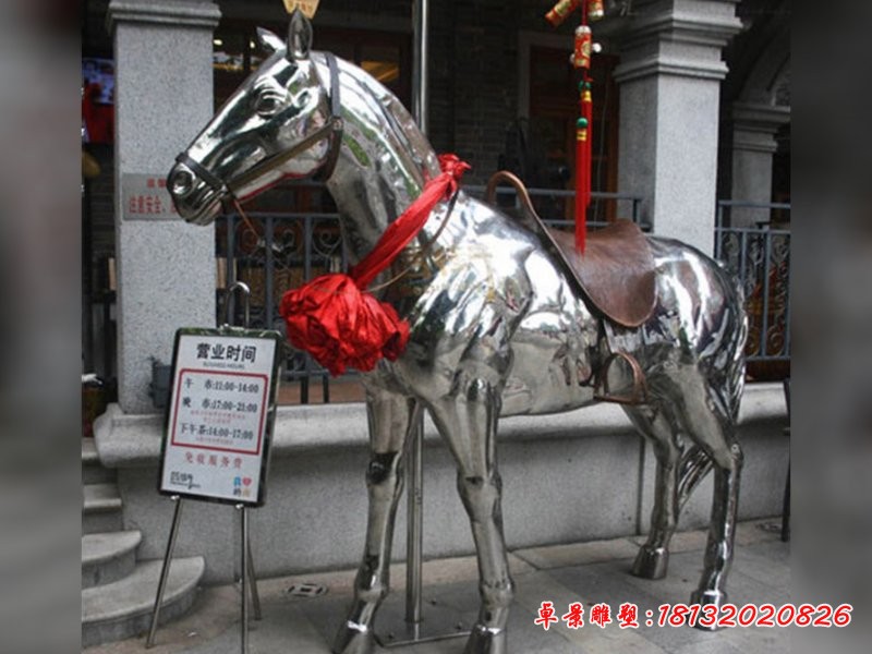 不銹鋼馬雕塑，公園景觀不銹鋼動物雕塑