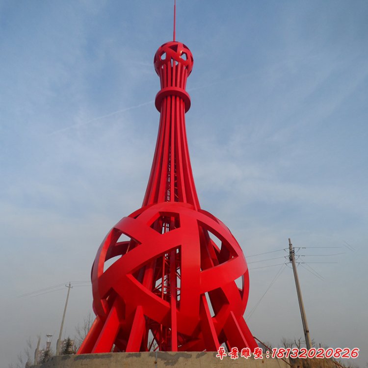 不銹鋼避雷針雕塑，大型廣場(chǎng)雕塑 (3)