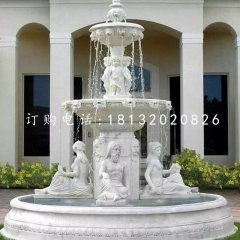 噴泉石雕，大理石人物噴泉雕塑