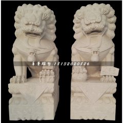 獅子石雕，大理石北京獅雕塑