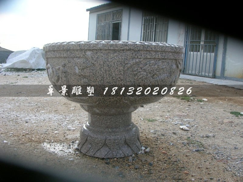 石雕花盆，園林景觀石雕