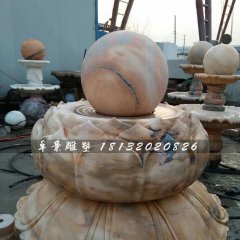 風(fēng)水球石雕，晚霞紅風(fēng)水球