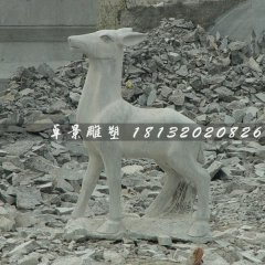 小鹿石雕，青石小鹿石雕