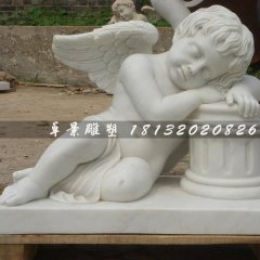 西方天使石雕，漢白玉天使雕塑