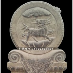 石雕門墩，仿古石墩