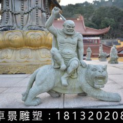 伏虎羅漢石雕，公園人物石雕