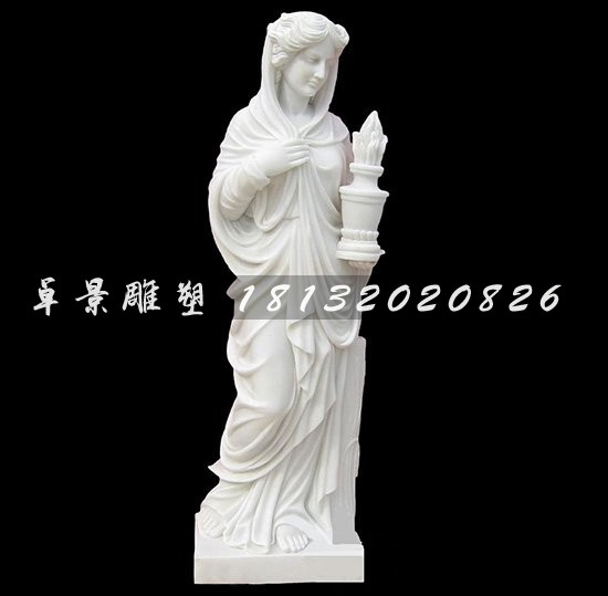 漢白玉人物雕塑，西方女人石雕