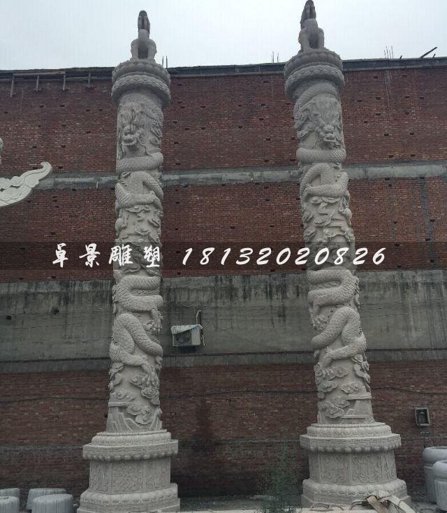 龍柱石雕，華表石雕，廣場柱子雕塑