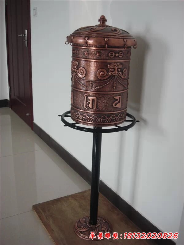 轉經(jīng)筒銅雕，鑄銅轉經(jīng)筒雕塑