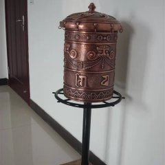 轉(zhuǎn)經(jīng)筒銅雕，鑄銅轉(zhuǎn)經(jīng)筒雕塑