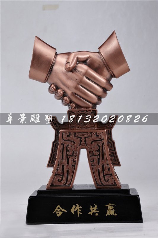 握手銅雕,合作共贏企業(yè)銅雕