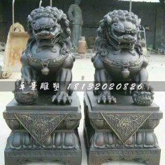 北京獅子雕塑，看門獅銅雕