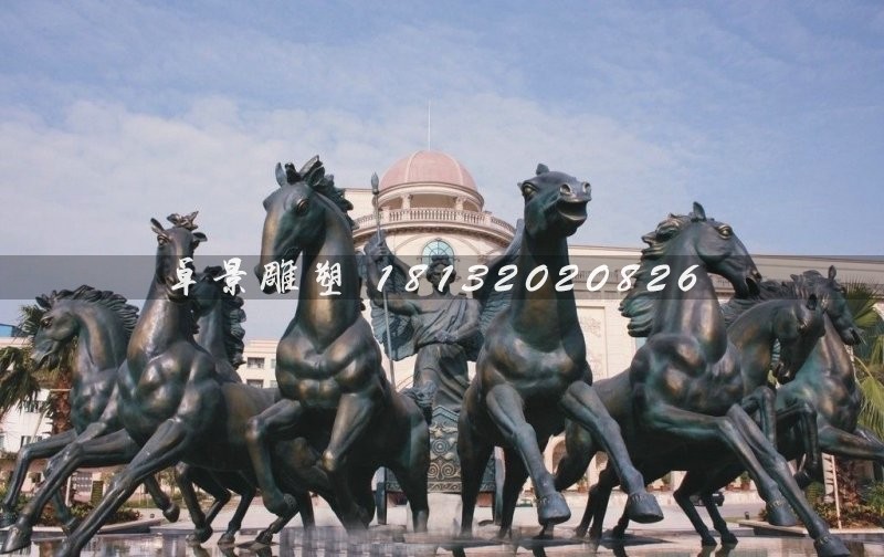 阿波羅戰(zhàn)車銅雕，廣場景觀雕塑
