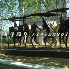 抽象人物銅雕，廣場(chǎng)景觀銅雕