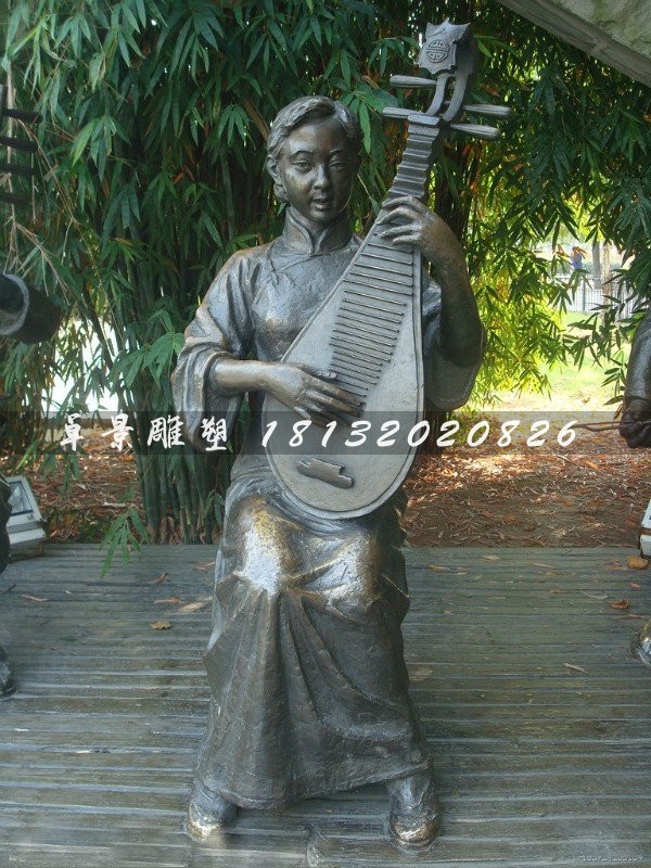 美女銅雕，公園人物銅雕