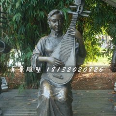 美女銅雕，公園人物銅雕