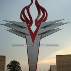 不銹鋼火炬雕塑，廣場不銹鋼雕塑