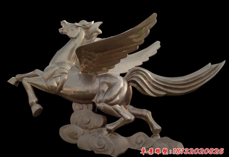 馬踏祥云雕塑，不銹鋼馬雕塑