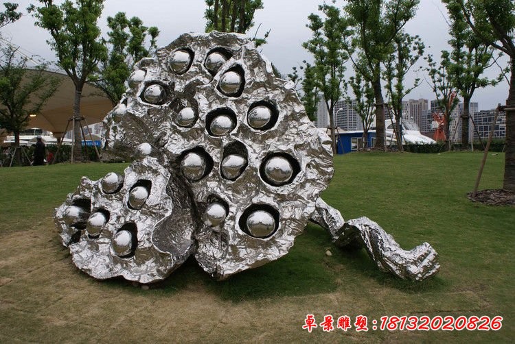 不銹鋼蓮蓬雕塑，公園不銹鋼雕塑
