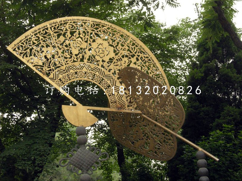 不銹鋼扇子雕塑，公園景觀不銹鋼雕塑