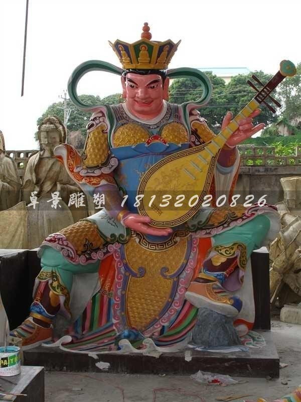 玻璃鋼四大天王雕塑，玻璃鋼彩色四大天王雕塑