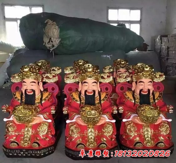 仿真財(cái)神雕塑,玻璃鋼財(cái)神雕塑