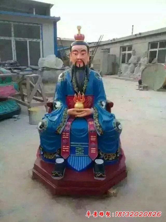 玻璃鋼鎮(zhèn)元子雕塑，玻璃鋼神仙雕塑