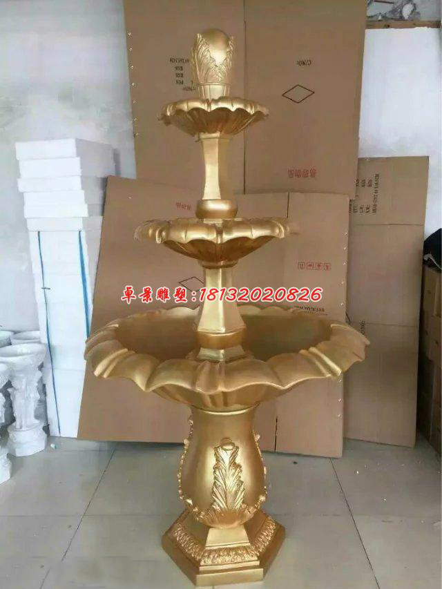 玻璃鋼噴泉雕塑，玻璃鋼噴水盆雕塑