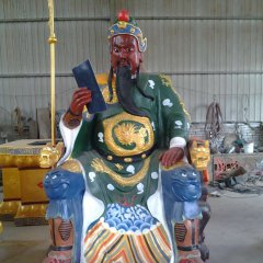 關(guān)公讀春秋雕塑，玻璃鋼關(guān)公雕塑