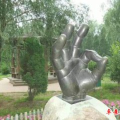 玻璃鋼ok手勢雕塑，景觀玻璃鋼雕塑