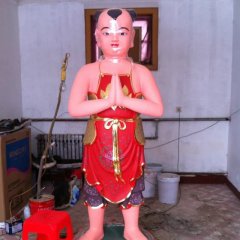 玻璃鋼善財(cái)?shù)袼?，寺廟神仙雕塑