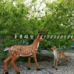 玻璃鋼鹿雕塑，仿真動(dòng)物雕塑