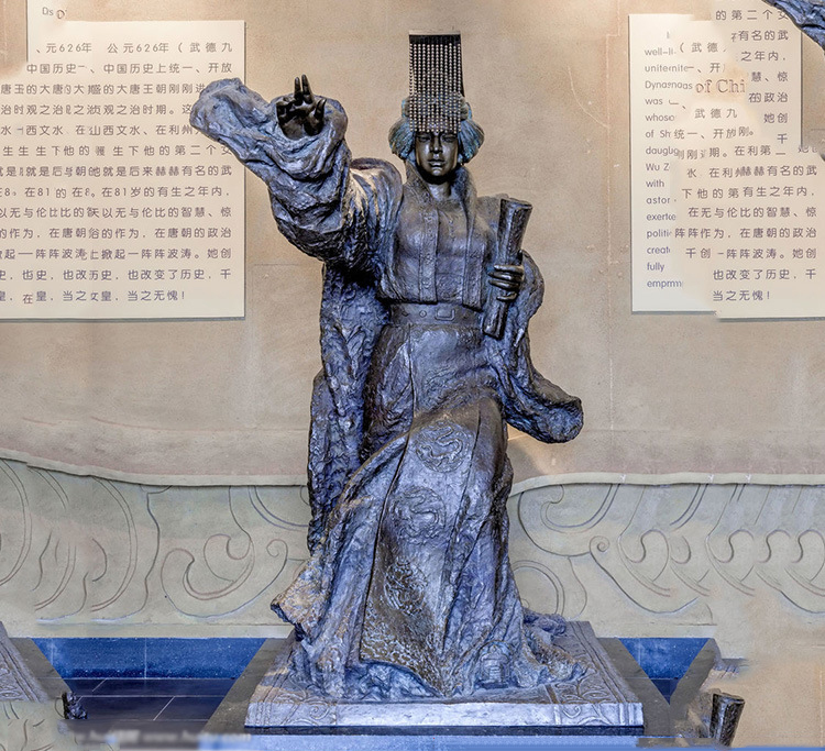 武則天雕塑，玻璃鋼古代人物雕塑