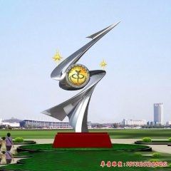 校園不銹鋼?；粘橄箫w躍雕塑